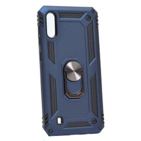 Teleplus Samsung Galaxy A10 Vega Yüzüklü Tank Kapak Lacivert Nano Ekran Koruyucu Kılıf