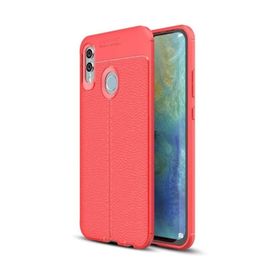 Teleplus Samsung Galaxy A10s Deri Dokulu Kırmızı Silikon Kılıf