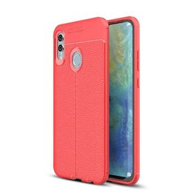 Teleplus Samsung Galaxy A10s Deri Dokulu Kırmızı Silikon Kılıf
