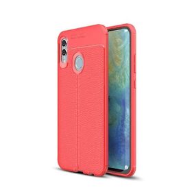 Teleplus Samsung Galaxy A10s Deri Dokulu Kırmızı Silikon Kılıf