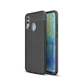 Teleplus Samsung Galaxy A10S Deri Dokulu Silikon Siyah Nano Ekran Koruyucu Kılıf