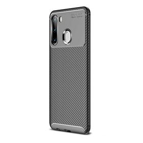 Teleplus Samsung Galaxy A11 Negro Karbon Lacivert Nano Ekran Koruyucu Silikon Cep Telefonu Kılıf