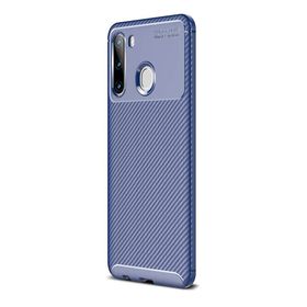 Teleplus Samsung Galaxy A11 Negro Karbon Lacivert Nano Ekran Koruyucu Silikon Cep Telefonu Kılıf