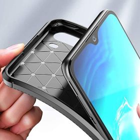 Teleplus Samsung Galaxy A11 Negro Karbon Lacivert Nano Ekran Koruyucu Silikon Cep Telefonu Kılıf