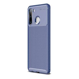 Teleplus Samsung Galaxy A11 Negro Karbon Lacivert Nano Ekran Koruyucu Silikon Cep Telefonu Kılıf