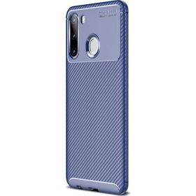 Teleplus Samsung Galaxy A11 Negro Karbon Silikon Lacivert Kılıf