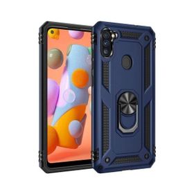 Teleplus Samsung Galaxy A11 Vega Yüzüklü Tank Kapak Lacivert Kılıf