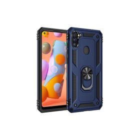 Teleplus Samsung Galaxy A11 Vega Yüzüklü Tank Kapak Lacivert Kılıf