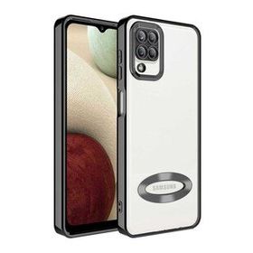 Teleplus Samsung Galaxy A12 Kamera Korumalı Omega Lazer Silikon Gold Kılıf