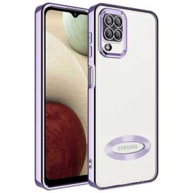 Teleplus Samsung Galaxy A12 Kamera Korumalı Omega Lazer Silikon Gold Kılıf