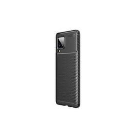Teleplus Samsung Galaxy A12 Nano Ekran Koruyucu Ve Karbon Dokulu Silikon Lacivert Cep Telefonu Kılıfı