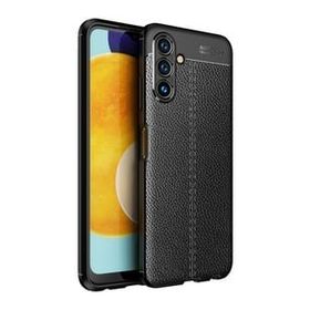 Teleplus Samsung Galaxy A13 5G Kamera Korumalı Deri Dokulu Silikon Siyah Kılıf + Nano Ekran Koruyucu