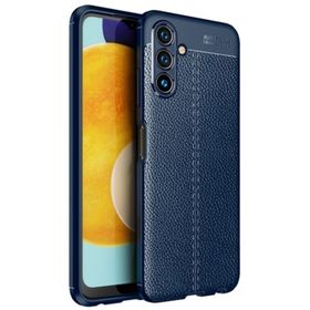 Teleplus Samsung Galaxy A13 5G Kamera Korumalı Deri Dokulu Silikon Siyah Kılıf