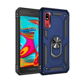 Teleplus Samsung Galaxy A2 Core Vega Yüzüklü Tank Kapak Lacivert Nano Ekran Koruyucu Cep Telefonu Kılıfı