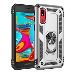 Teleplus Samsung Galaxy A2 Core Vega Yüzüklü Tank Kapak Lacivert Nano Ekran Koruyucu Cep Telefonu Kılıfı