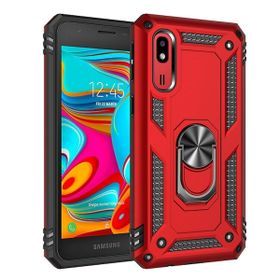 Teleplus Samsung Galaxy A2 Core Vega Yüzüklü Tank Kapak Lacivert Nano Ekran Koruyucu Cep Telefonu Kılıfı