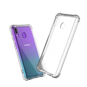 Teleplus Samsung Galaxy A20 Darbe Korumalı Silikon Şeffaf Nano Ekran Koruyucu Kılıf