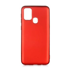Teleplus Samsung Galaxy A21S Lüks Mat Bordo Silikon Cep Telefonu Kılıf
