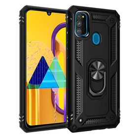Teleplus Samsung Galaxy A21S Vega Yüzüklü Tank Silikon Gümüş Kılıf