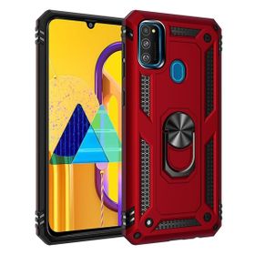 Teleplus Samsung Galaxy A21S Vega Yüzüklü Tank Silikon Gümüş Kılıf