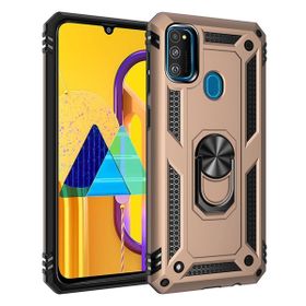 Teleplus Samsung Galaxy A21S Vega Yüzüklü Tank Silikon Gümüş Kılıf