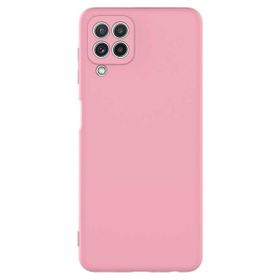 Teleplus Samsung Galaxy A22 4G Kamera Korumalı Lansman Mat Silikon Bordo Kılıf