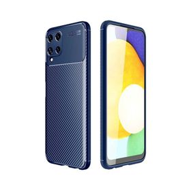 Teleplus Samsung Galaxy A22 4G Karbon Dokulu Silikon Kahverengi Cep Telefonu Kılıfı