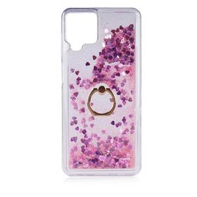 Teleplus Samsung Galaxy A22 4g Milce Yüzüklü Sulu Silikon Pembe Kılıf