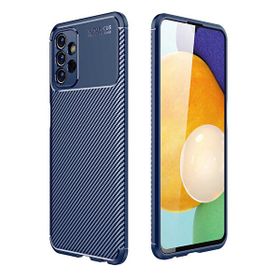 Teleplus Samsung Galaxy A23 Kamera Korumalı Negro Karbon Silikon Lacivert Kılıf + Nano Ekran Koruyucu