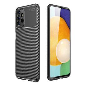 Teleplus Samsung Galaxy A23 Kamera Korumalı Negro Karbon Silikon Lacivert Kılıf + Nano Ekran Koruyucu