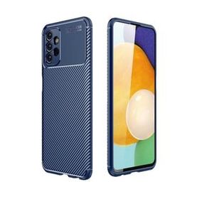 Teleplus Samsung Galaxy A23 Kamera Korumalı Negro Karbon Silikon Lacivert Kılıf + Nano Ekran Koruyucu