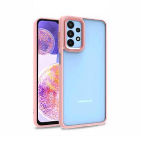 Teleplus Samsung Galaxy A23 Renkli Bumper Hybrid Flora Silikon Bordo Kılıf