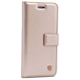 Teleplus Samsung Galaxy A30S Delüxe Standlı Cüzdan Gold Kılıf