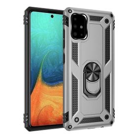 Teleplus Samsung Galaxy A31 Gümüş Vega Yüzüklü Tank Kapak Kılıf