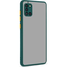 Teleplus Samsung Galaxy A31 Hux Kamera Korumalı Yeşil Silikon Cep Telefonu Kılıf