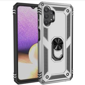 Teleplus Samsung Galaxy A32 4g Vega Yüzüklü Tank Gümüş Silikon Cep Telefonu Kılıf