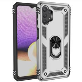 Teleplus Samsung Galaxy A32 4g Vega Yüzüklü Tank Gümüş Silikon Cep Telefonu Kılıf