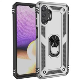 Teleplus Samsung Galaxy A32 4g Vega Yüzüklü Tank Gümüş Silikon Cep Telefonu Kılıf