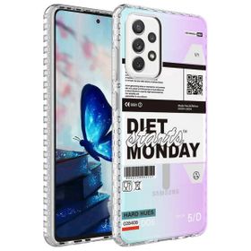 Teleplus Samsung Galaxy A33 5G Desenli Elegans Serisi Silikon Mor Kılıf