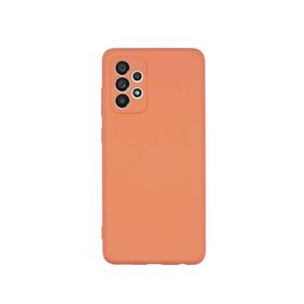 Teleplus Samsung Galaxy A33 5G Kamera Korumalı Liquid Lansman Mara Silikon Turuncu Kılıf