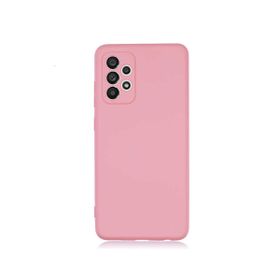 Teleplus Samsung Galaxy A33 5G Kamera Korumalı Liquid Lansman Mara Silikon Turuncu Kılıf