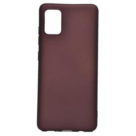 Teleplus Samsung Galaxy A41 Lüks Mat Bordo Silikon Cep Telefonu Kılıf