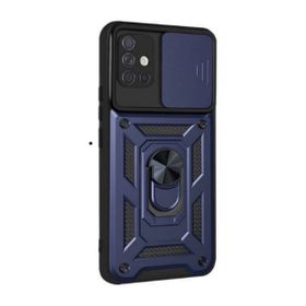 Teleplus Samsung Galaxy A51 Kılıf Kamera Korumalı Yüzüklü Tank Pars Silikon Lacivert Cep Telefonu Kılıfı