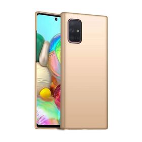 Teleplus Samsung Galaxy A51 Lüks Mat Gold Silikon Cep Telefonu Kılıf