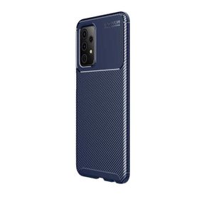 Teleplus Samsung Galaxy A52 Negro Karbon Silikon Lacivert Nano Ekran Koruyucu Cep Telefonu Kılıfı