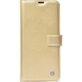 Teleplus Samsung Galaxy A52s 5G Delüxe Standlı Kartlıklı Cüzdan Gold Cep Telefonu Kılıfı