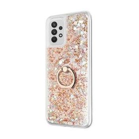 Teleplus Samsung Galaxy A52S 5G Milce Sulu Yüzüklü Kapak Gold Kılıf