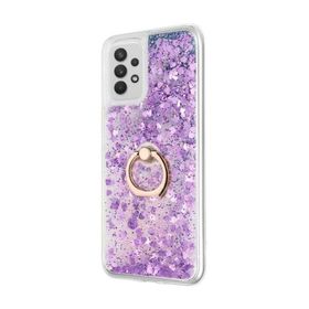 Teleplus Samsung Galaxy A52S 5G Milce Sulu Yüzüklü Kapak Gold Kılıf