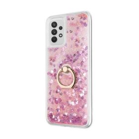 Teleplus Samsung Galaxy A52S 5G Milce Sulu Yüzüklü Kapak Gold Kılıf