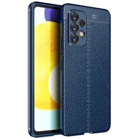 Teleplus Samsung Galaxy A53 Kamera Korumalı Deri Dokulu Silikon Siyah Kılıf